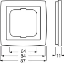Busch-Jaeger ramka 1-krotna studio biala, solo 1721-84 NOWOSC