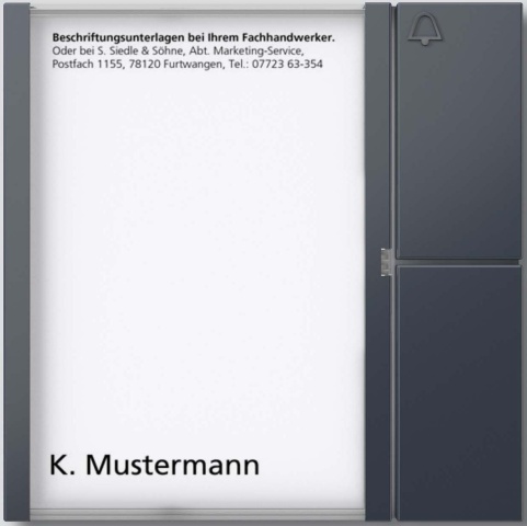 Modulo a pulsante Siedle&Söhne grigio antracite TM 612-1 AG NUOVO