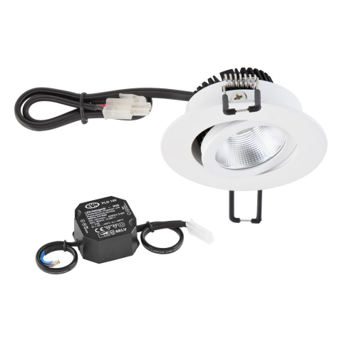 EVN Lichttechnik P-LED apparecchio da incasso a soffitto 3000K 230V round ws PC20N60102 NUOVO