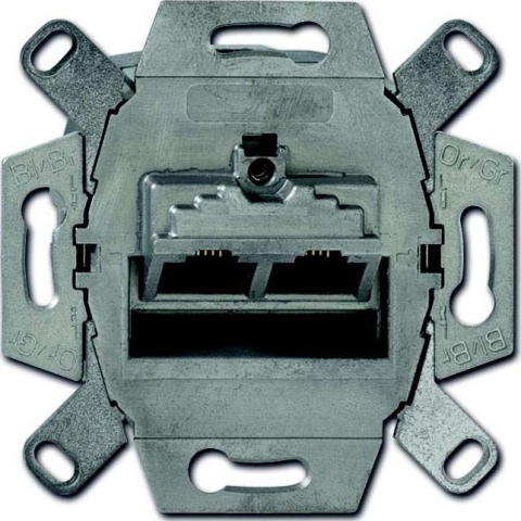 Busch-Jaeger UAE socket insert Cat. 6, 2-gang 0218/12-101 NEW