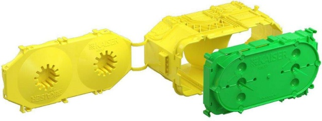 Kaiser Dopp.-Geräte-Verbindungsd. 2-tlg.EB-Öffn.60x131 1269-01 NEU