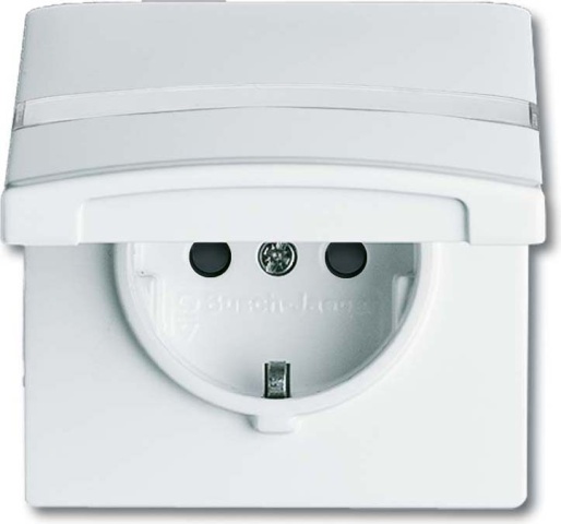 Busch-Jaeger Schuko socket outlet insert IP44 alpine white 20 EUGKBN-34-101 NEW