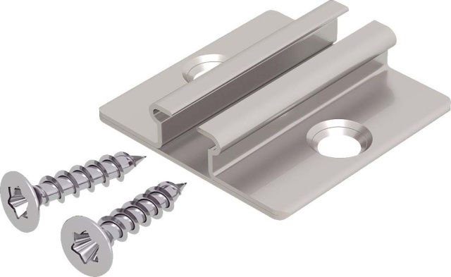 EVN Lichttechnik Montage Clip f.Aluprofile Edelstahl 2er Set NVS CLIP NEU