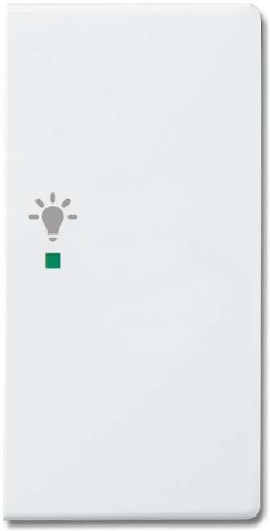 Busch-Jaeger Rocker 2-f re, symbol light studio white 6231-22-84 NEW