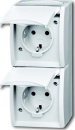 Busch-Jaeger SCHUKO double socket outlet 20-02 EW-54 NEW