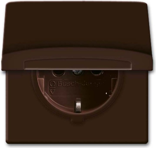 Busch-Jaeger Schuko socket outlet insert IP44 brown 20 EUGK-31-101 NEW