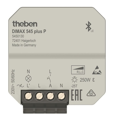 Theben UP universele dimmer APP bediening, timer. DIMAX 545 plus P NIEUW