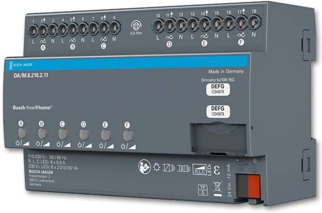 Busch-Jaeger Attuatore di regolazione 6 volte REG DA/M.6.210.2.11 NUOVO