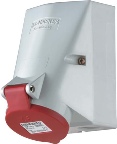 Enchufe de pared Mennekes TwinCONTACT 32A,5p,6h,400V,IP44 422 NUEVO