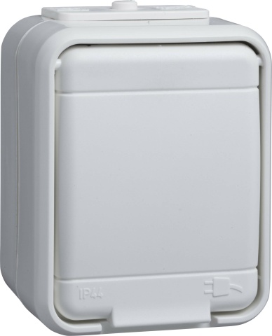 Elso socket outlet 1-fold surface-mounted pure white 445004 NEW