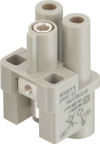 Harting socket insert Han Q 2/0 2.5-6 qmm 09120022753 NEW