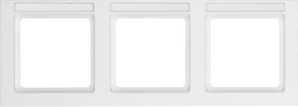 Berker frame 3f. pws fluweel w.labelling field 10236099 NEW