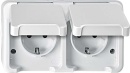 Merten SCHUKO double socket outlet polar white...