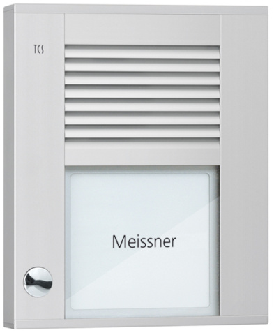 TCS Tür Control Audioaußenstation1-reihig 1 Taste AP silber PDS01-EN/04 NEU