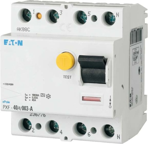 Eaton (Instalación) RCD 25A 4p, 30mA PXF-25/4/003-A NUEVO