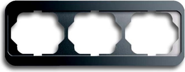 Busch-Jaeger frame 3-gang platinum, horizontal alpha 1723-20 NEW