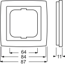 Busch-Jaeger frame 1-fold chrome gloss 1721-80G NEW