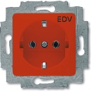 Busch-Jaeger SCHUKO socket outlet insert red RAL3020 20...