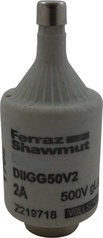 Mersen D-fuse link gG DII, 2A/AC500 DIIGG50V2 NEW