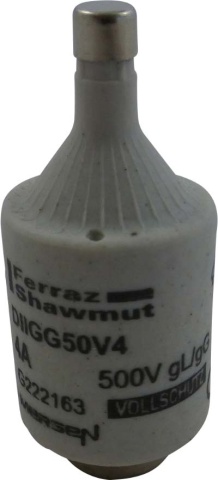 Mersen D-fuse link gG DII, 4A/AC500 DIIGG50V4 NEW