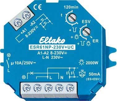 Eltako Stromstoßschalter 1S nicht pot.frei 10A ESR61NP-230V+UC NEU