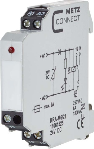Metz Connect Module de couplage 1W KRA-M6/21 24DC NOUVEAU