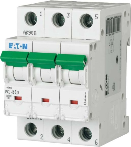 Eaton (Installation) LS-Switch w.Beschrift. B 6A, 3p PXL-B6/3 NEW