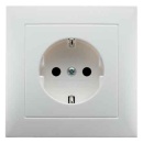 Berker Schuko socket outlet pws/matt with cover plate...