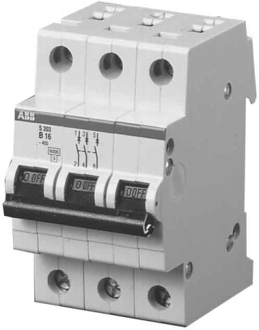ABB Stotz S&J Stroomonderbreker B,6kA,10A,3P S203-B10 NIEUW