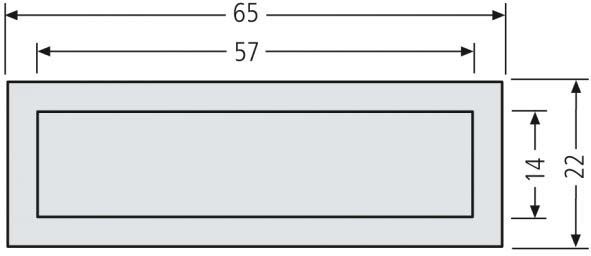 Renz Metallwaren. Kombitaster LIRA 65x22 braun 97-9-85116 br NEU