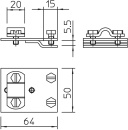 OBO Bettermann Vertr Rebate clamp 8/10mm,vz 271 8-10 NEW