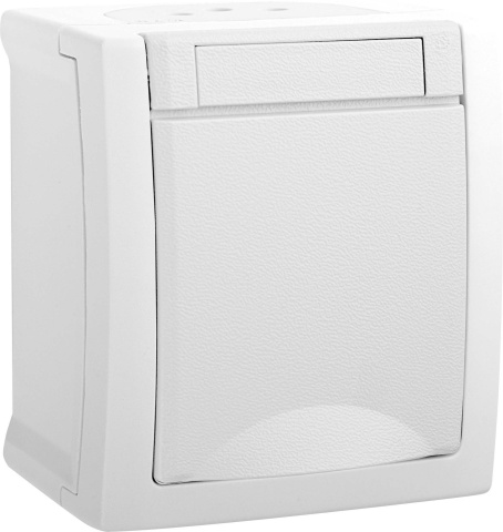 HHG socket outlet FR surface-mounted white 90591108-EN NEW