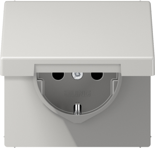 Jung SCHUKO socket outlet 16A 250V hinged cover LS 1520 KL LG NEW