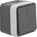 Berker series push-button 2 NO contacts Ap light grey...