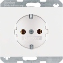 Berker SCHUKO-Steckdose pws/gl ohne Klappdeckel 41157009 NEU