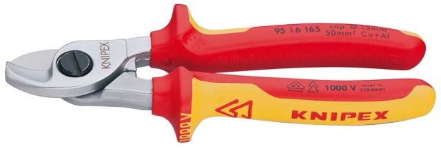 Knipex-Werk Cable shears insulated, 165mm 95 16 165 NEW
