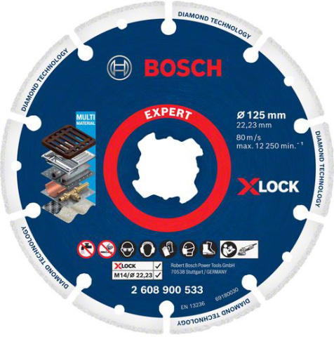 Bosch Power Tools Diamond saw blade X-Lock 125x22.23mm 2608900533 NEW