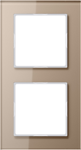 Jung glass frame 2gang champ horizontal/vertical AC 582 GL CH NEW