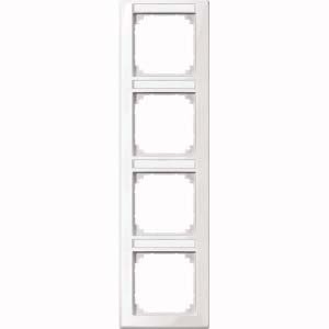 Merten Rahmen 4f.pws/gl m.Beschrift.-träger 470419 NEU