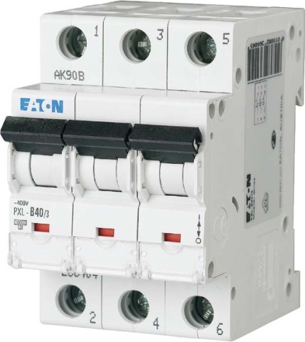 Eaton (Installatie) LS-Switch w.Beschrift. B 40A, 3p PXL-B40/3 NIEUW