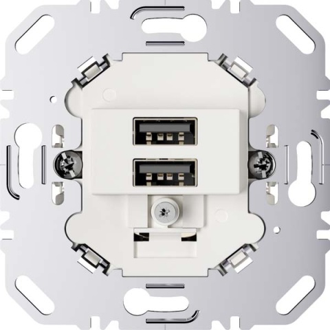 Berker USB Ladesteckdose 230V 2fach 3A polarweiß 260209 NEU