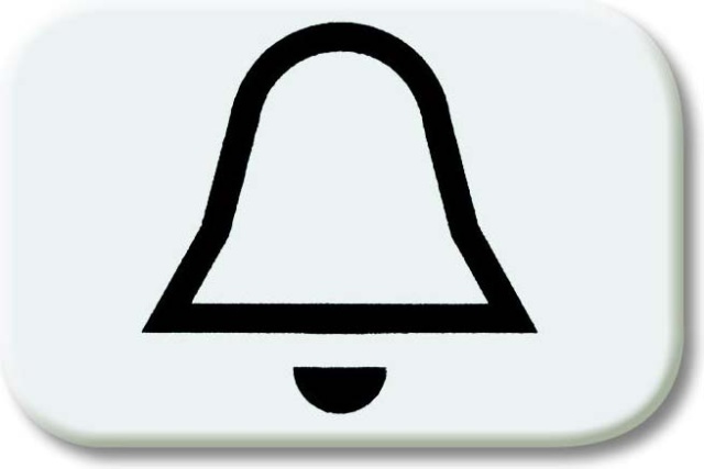 Busch-Jaeger Push-button symbol aws Bell 2525 KI-214 NEW