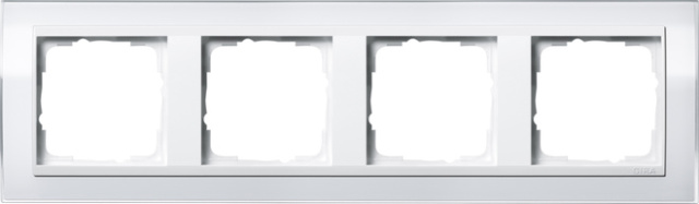 Gira Abdeckrahmen 4fach klar weiß 0214723 NEU