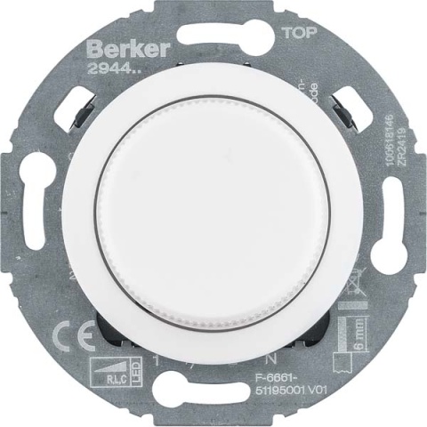 Berker Uni-Drehdimmer Z.-st.(LED) 1930/Glas, pw. 294410 NEU