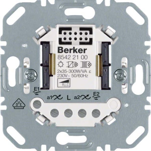 Berker universal push-button dimmer 2gang home electronics 85422100 NEW
