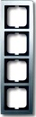 Busch-Jaeger Rahmen 4-fach chrom matt 1724-80 NEU