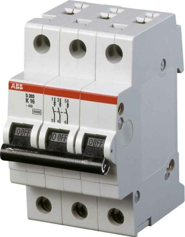 ABB Stotz S&J Interruttore automatico K,6kA,40A,3P S203-K40 NUOVO