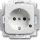 Busch-Jaeger SCHUKO(R) Socket Outlet Ins. w. LED control light 20 EUCBL-214 NEW