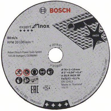 Bosch Power Tools Disco de corte 76x1x10mm 2608601520 NUEVO