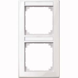 Merten Rahmen 2f.pws/gl m.Beschrift.-träger 470219 NEU